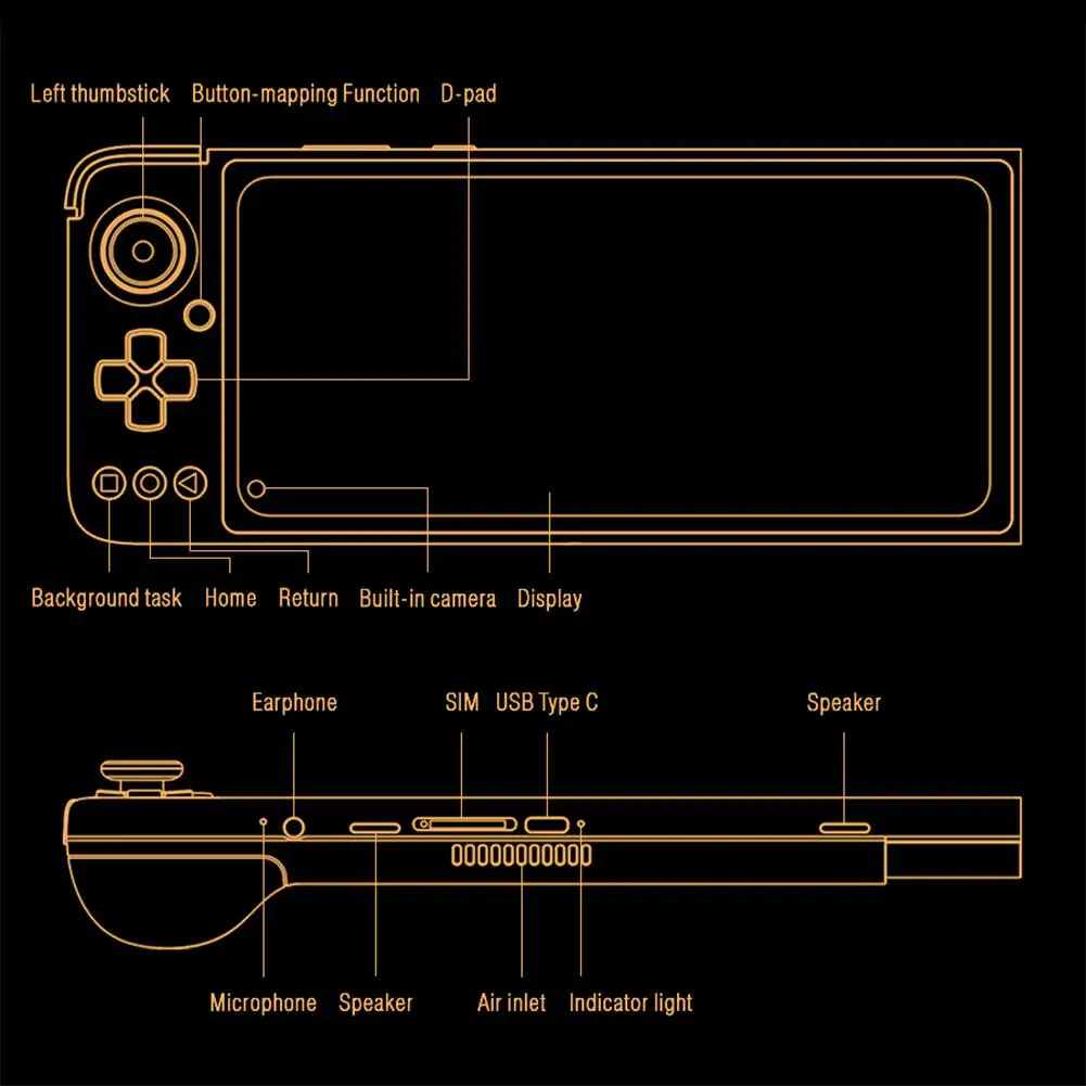 Original Protable Gaming GPD XP Android Handheld Console Android 11 CPU MediaTek Helio G95 Video Games Consoles 6.81 Inch Gift