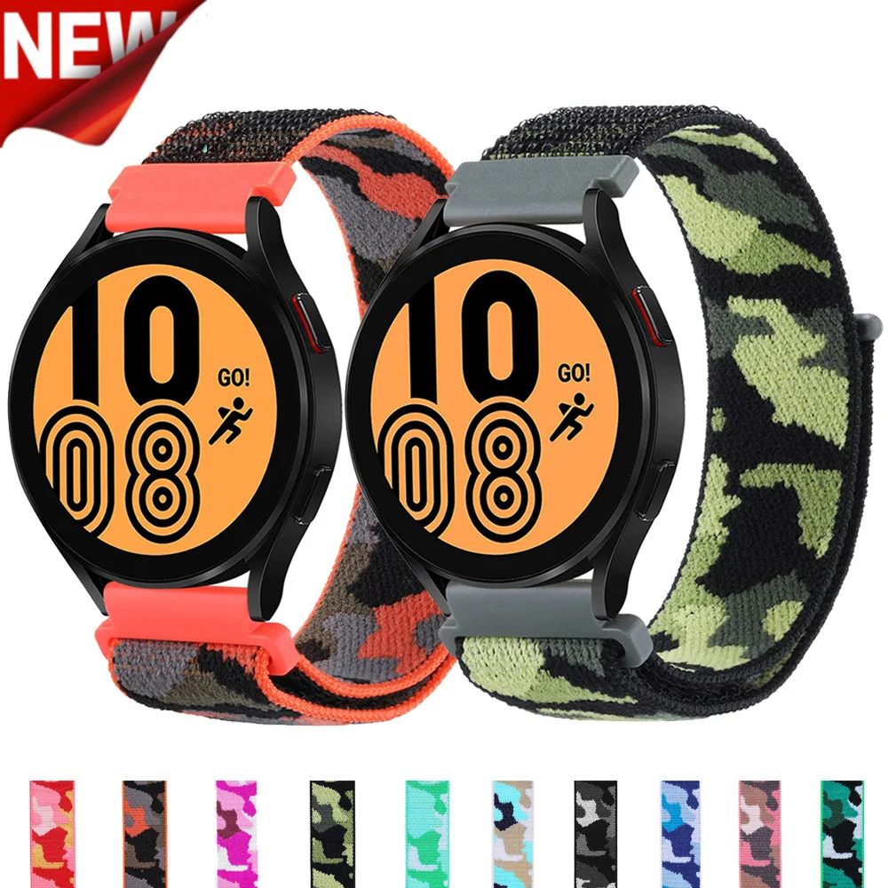 Cinturino Nato Per Samsung Galaxy Watch 4/Classic 44Mm/40Mm 46Mm/42Mm Gear S3 20/22Mm Bracciale Da Polso Mimetico Active 2 Nylon Band