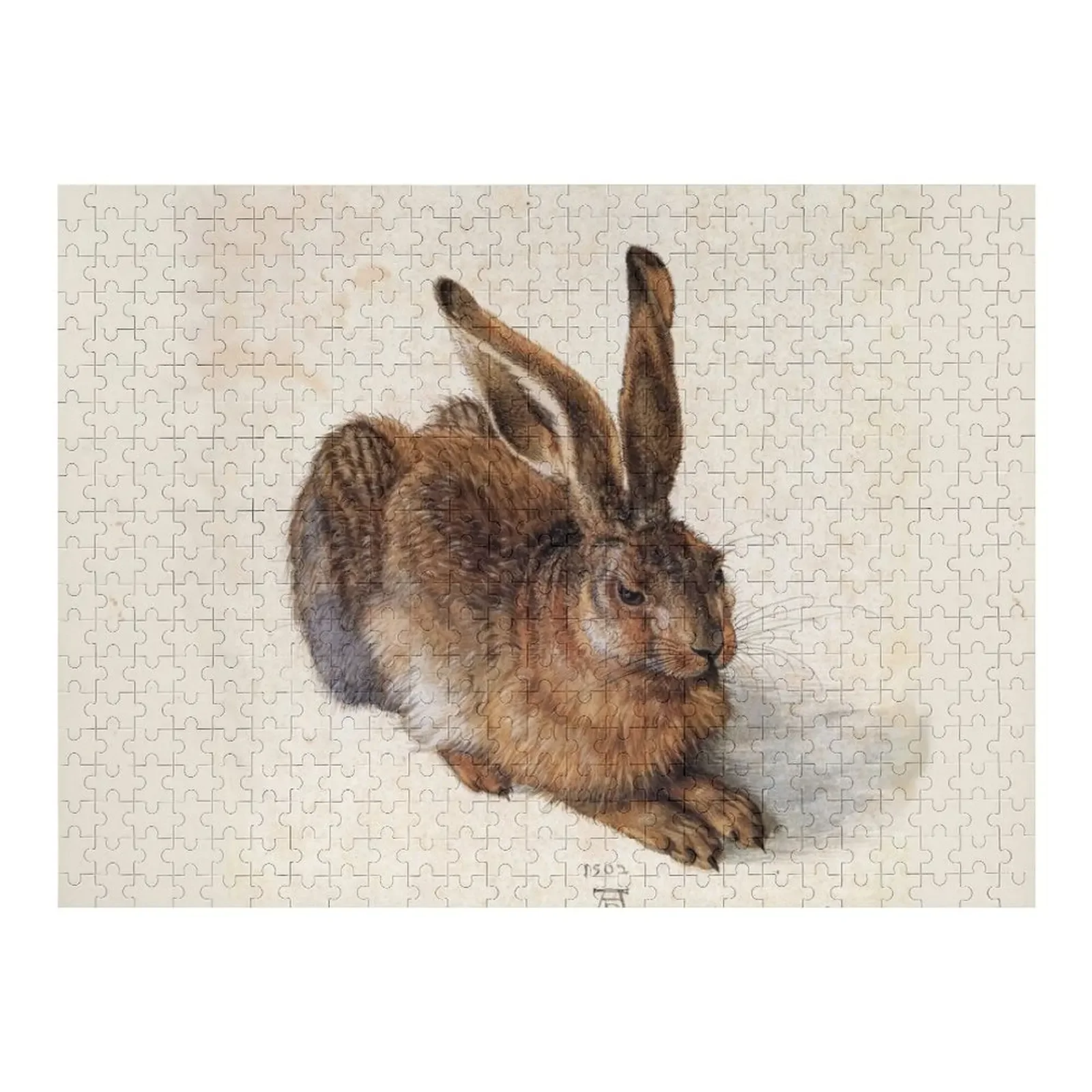 RABBIT - YOUNG HARE Antique Animal Drawings Jigsaw Puzzle Wooden Adults Custom Wooden Gift Game Children Puzzle