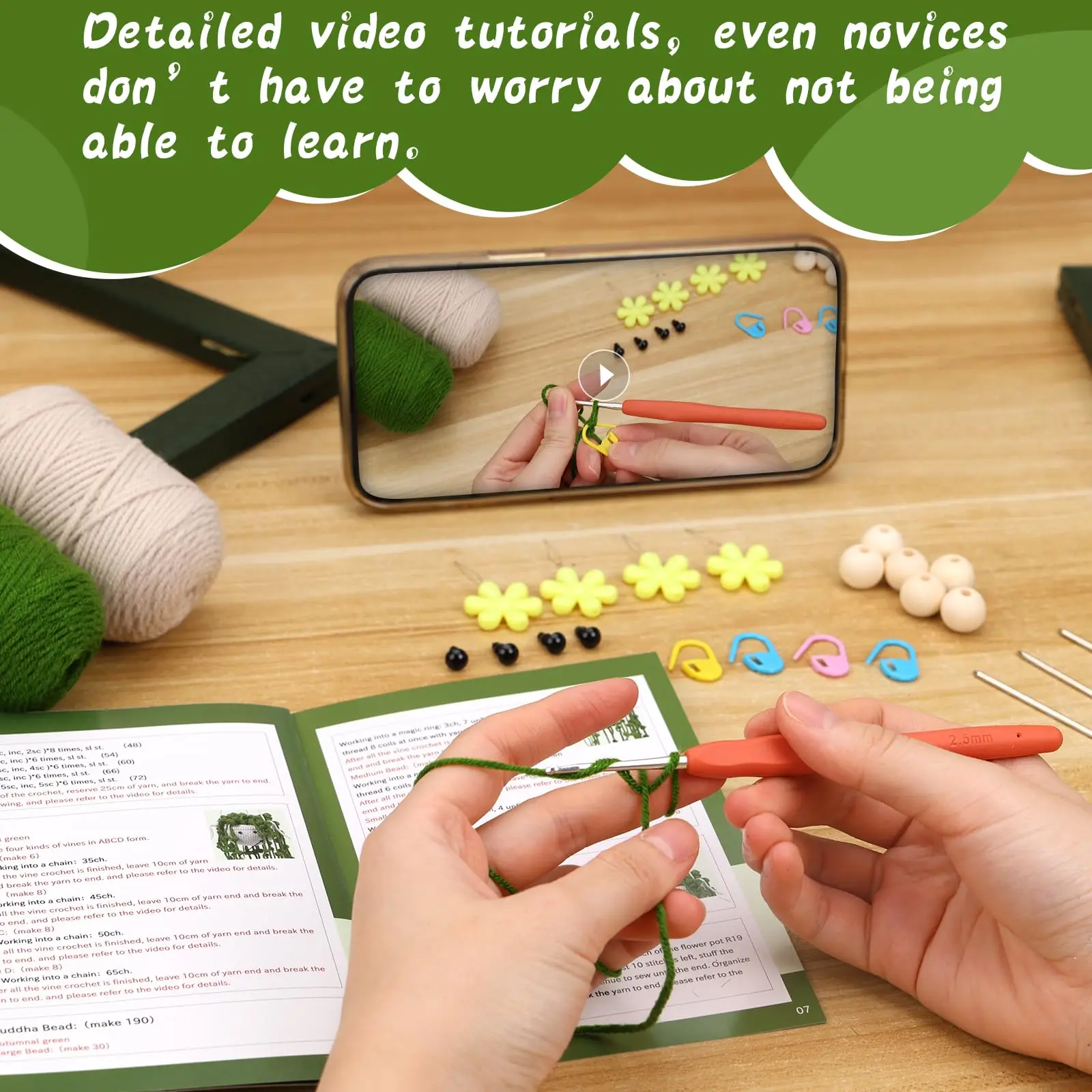 Botanical Zen Crochet Kit 7 S34508a9ea98e4ca588daecfdc279e604g