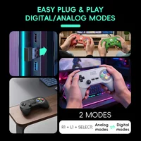 Data Frog PC07 Classic Style Wireless Game Controller, Dual Receiver, Retro Gamepad for PC DInput, Android TV, Arcade Gaming - Image 6