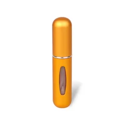 Portable Refillable Perfume Spray Bottle - 5ml Travel-Size Container (Gold)