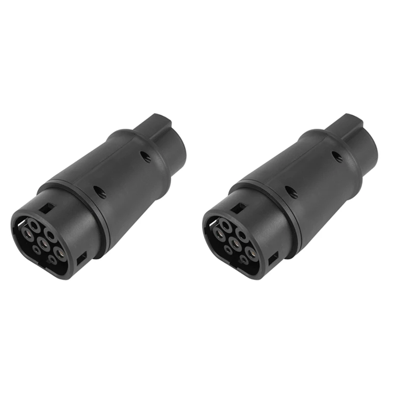 

2PCS EVSE EV Adaptor 32A J1772 Type 1 To Type 2 Plug EV Adapter, Electric Cars Vehicle Charger Charging Connector Durable