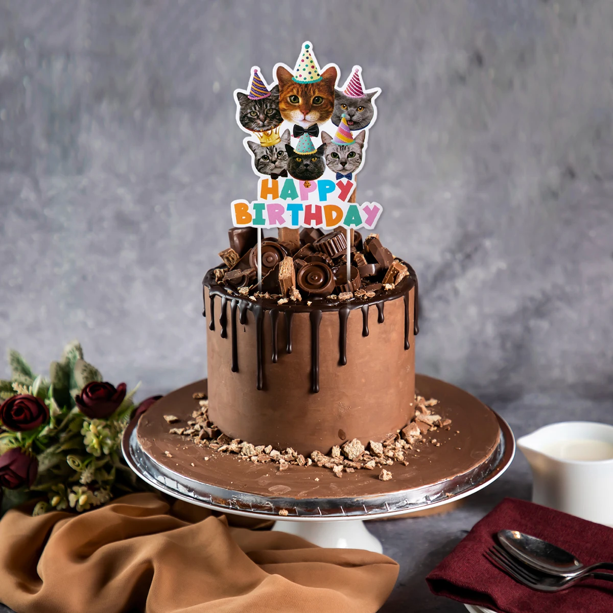 Set Decorazioni per Feste di Compleanno a Tema Care Bear: Piatti, Tovaglioli, Tovaglia, Decorazione per Torta, Sacchetti Regalo per Bambini  15
