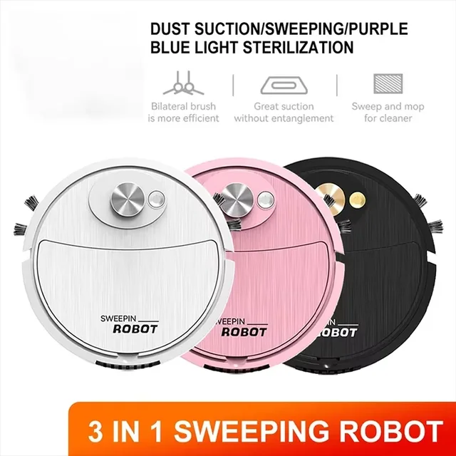 3-in-1 Smart Sweeping Robot Home Mini Sweeper Vacuum Mopping Automatic Sweeping and Mopping All-in-one Cleaning Expert 2