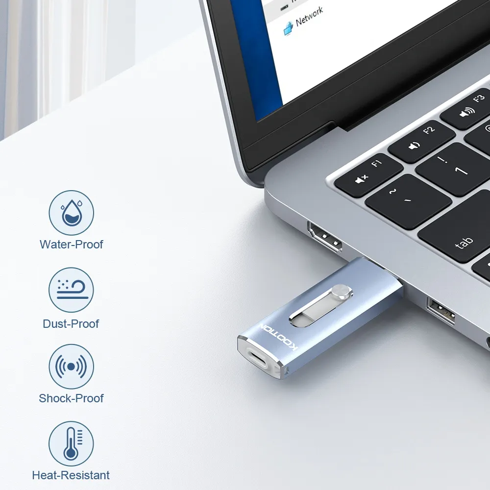 KOOTION USB C Flash Drive 64 GB 2 in 1 USB 3.0 + USB Type C Thumb Drive  High Speed up to 90 MB/s Dual OTG Thumb Drive USB Stick for Samsung,  Huawei