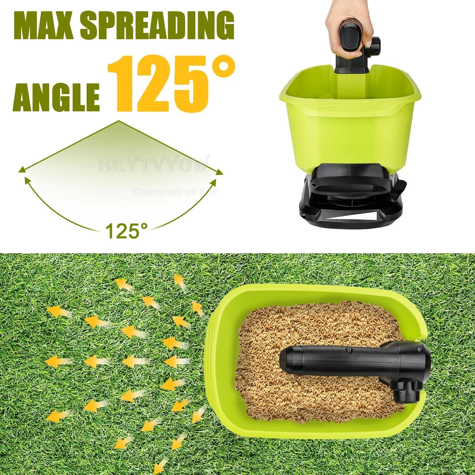 Salt Spreader for Ryobi/Makita/Dewalt/Milwaukee/Bosch/Craftsman 20V MAX Battery