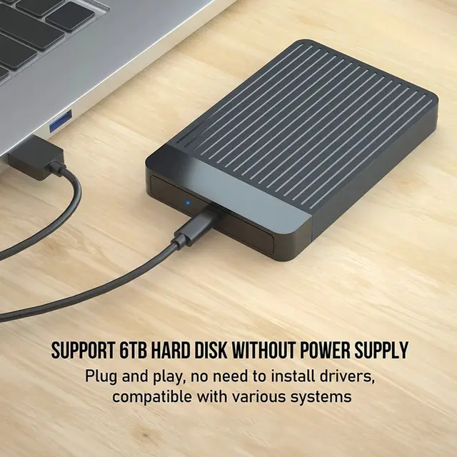 1Pc New 2.5inch SSD External Case Type C SATA to USB Hard Drive Enclosure USB3.0 6TB Powerful Universal HDD Disk 2