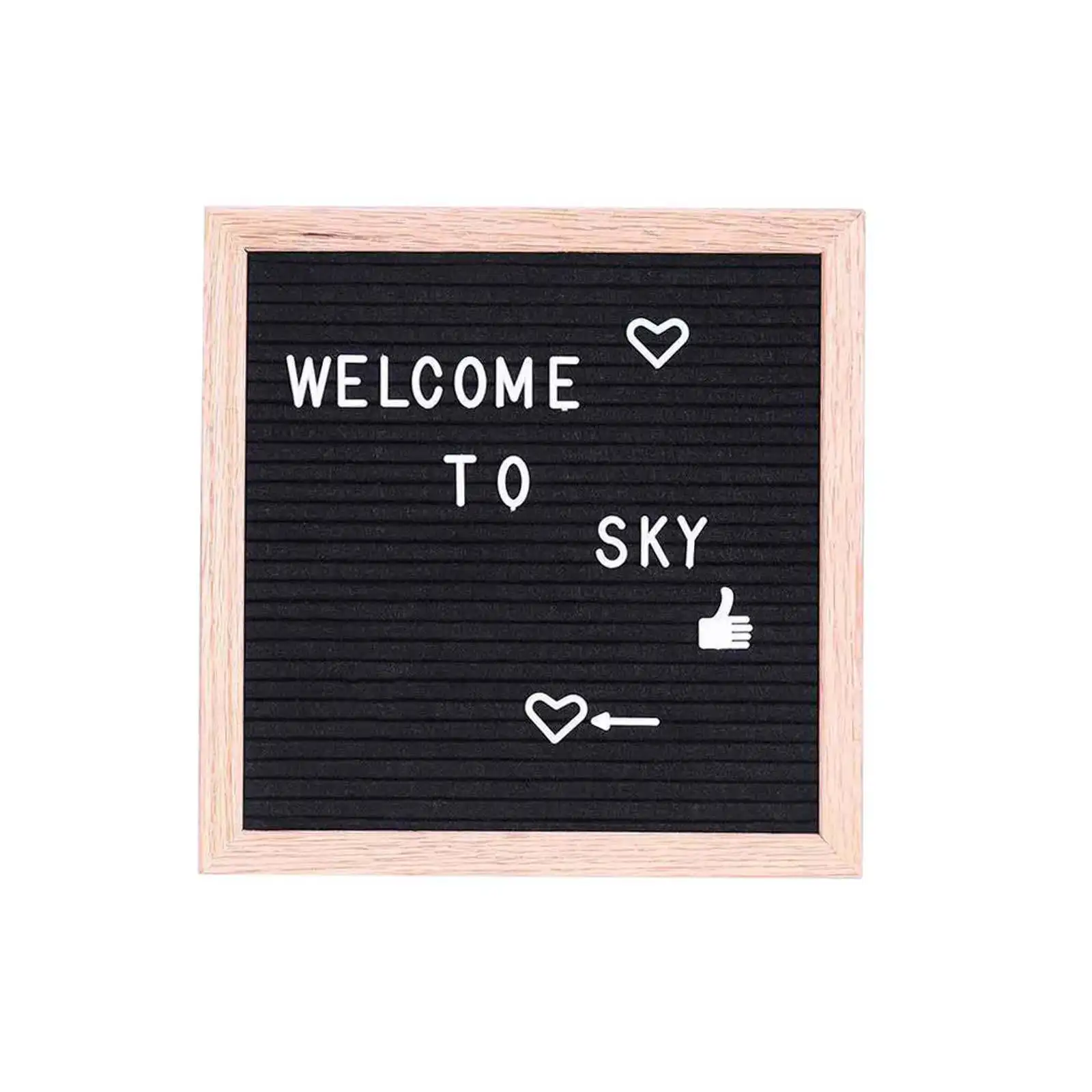 1Pcs 편지 메시지 보드 나무 프레임 펠트 칠판 DIY 세트 홈 카페 학교 크리 에이 티브 디스플레이 알림 동기 부여