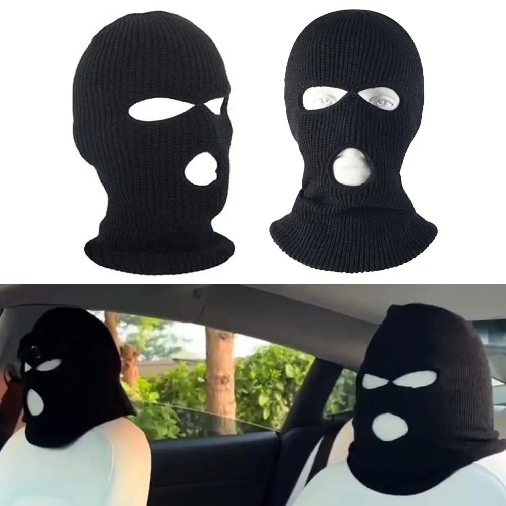 Car Seat Headrest Cover Balaclava 3Holes Full Cover Halloween Christmas Funny Car Decoration Universal for Tesla BMW Benz Nissan