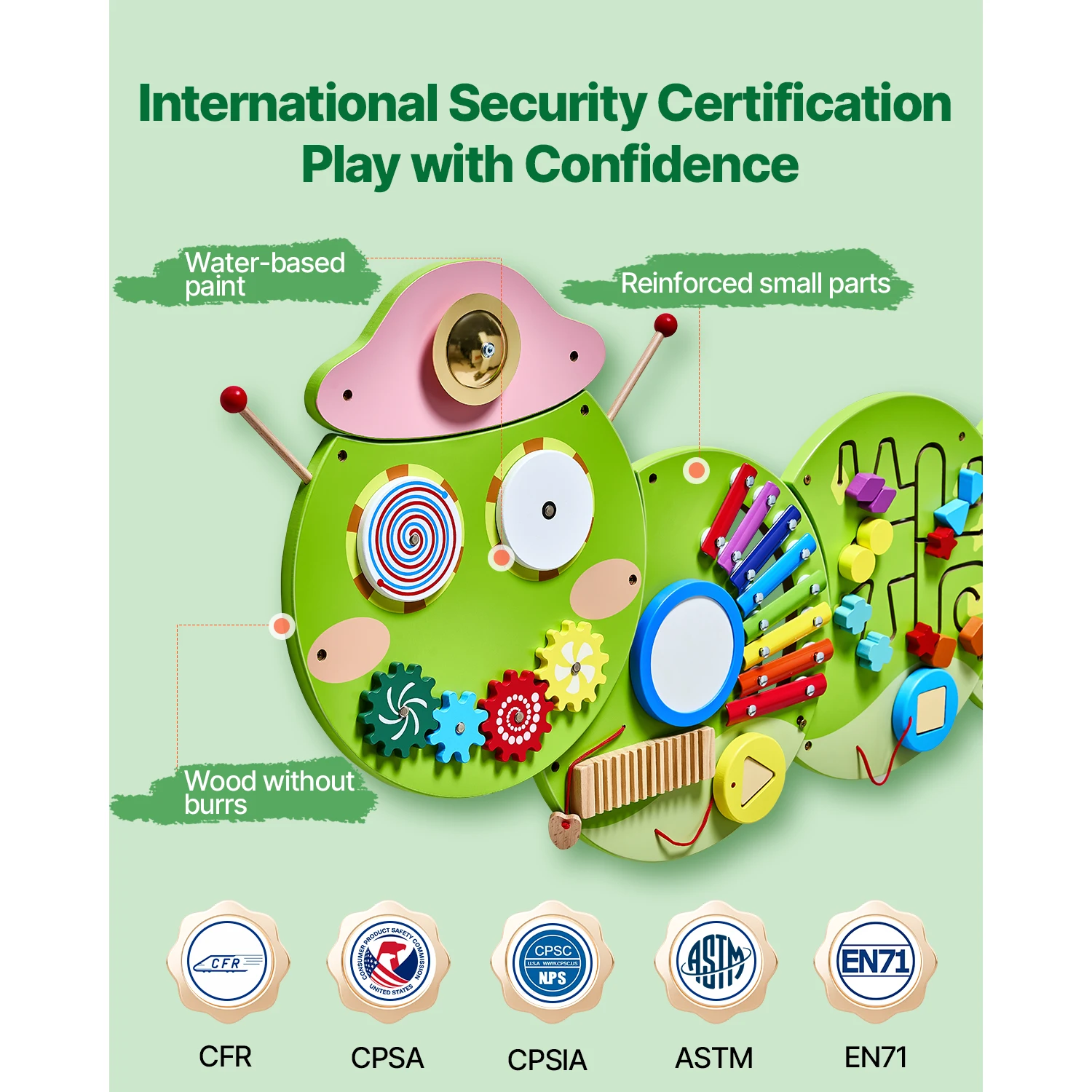 Montessori Sensory Learning Center Wall Busy Board for Kids