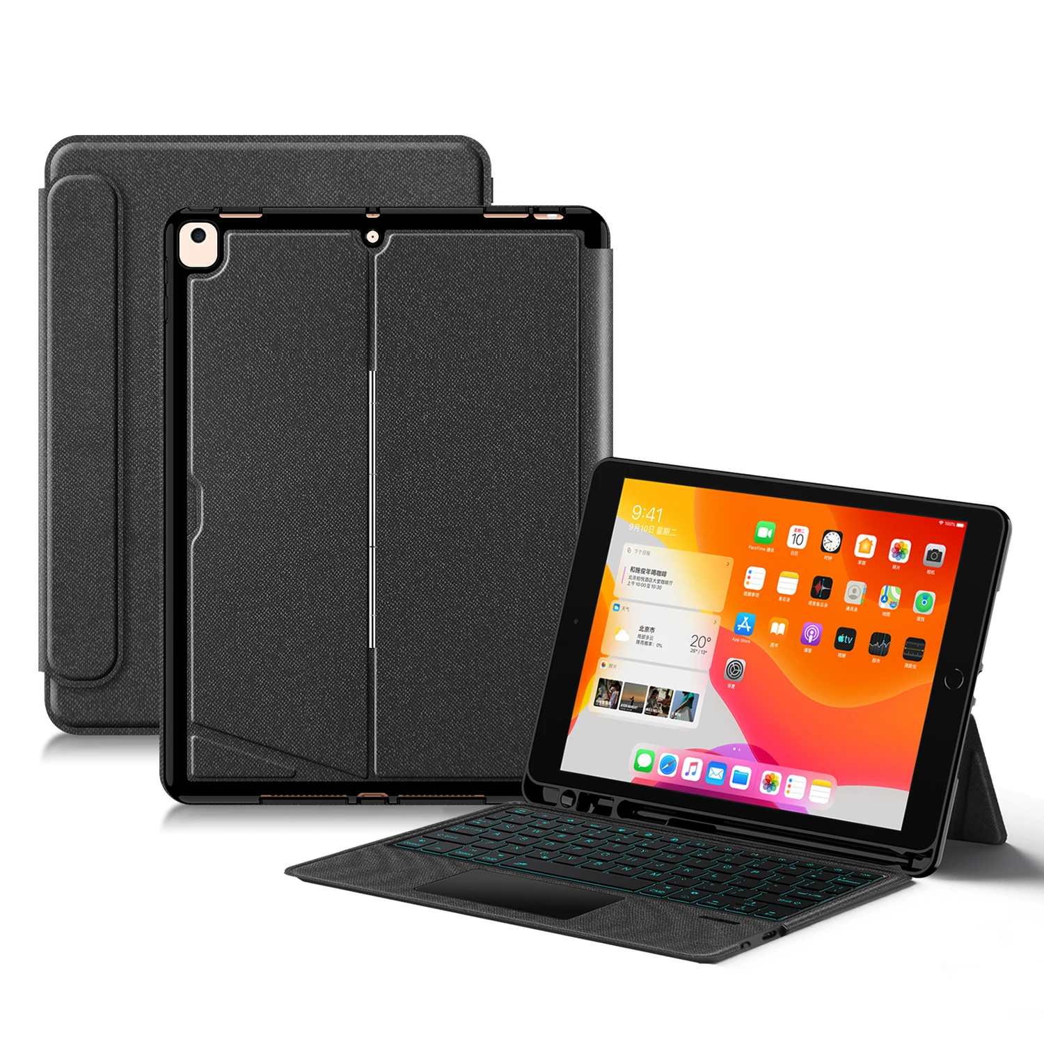 Enhanced Wireless Backlit Keyboard Case with TouchPad and Detachable Cover