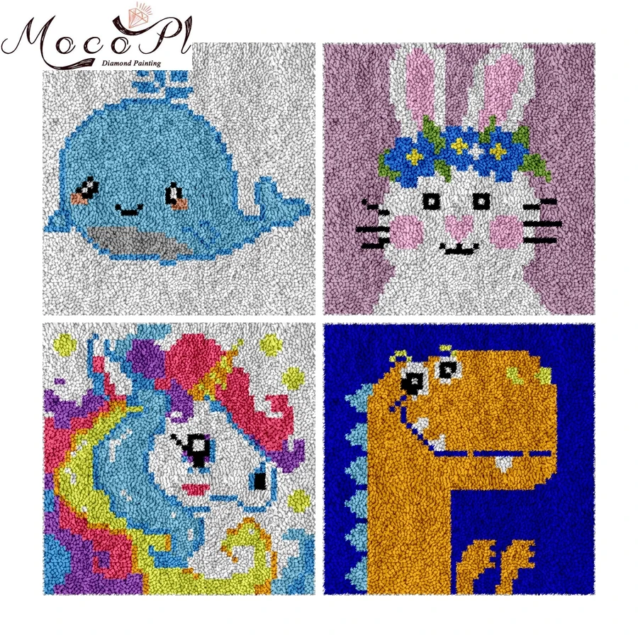 Cartoon,latch Hook,for Child,embroidery,animal,rug Kits,diy,colorful,cross  Stitch,3d,latch Hook Kits,gift - Latch Hook - AliExpress