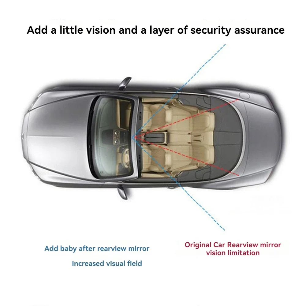 Baby Car Rearview Mirror Glass Suction Cup Mirror Sunshade Plate Clip Rearview Baby And Child Monitor Angle Adjust