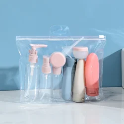 Portable Refillable Cosmetic Travel Bottling Set - Spray, Lotion, Shampoo, and Shower Liquid Containers (11 pcs A)