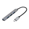Type-C To 4 Usb Hub Expander Ultra-Thin Mini Portable 4-Port Usb 3.0 Hub Usb Power Interface For Mac-Book Laptop Tablet Comput 5