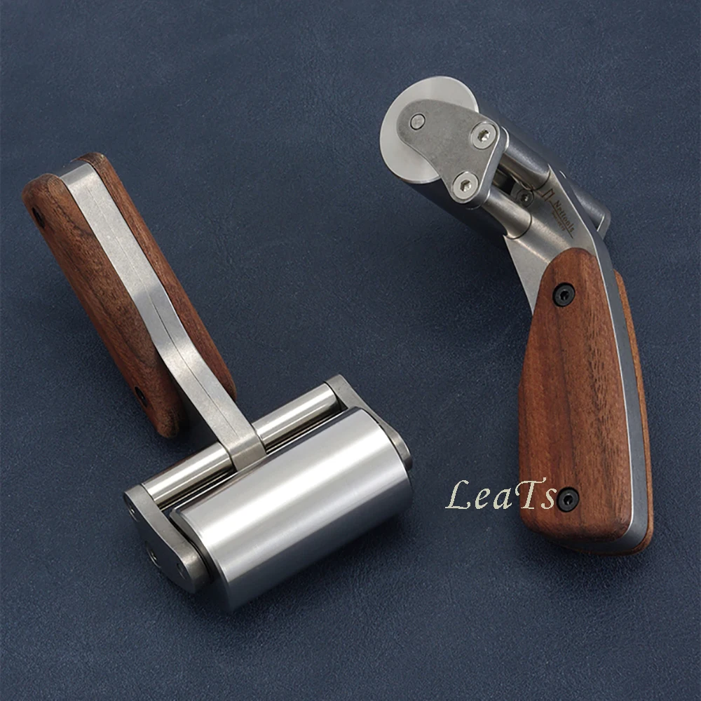 Nattools Leather Roller Heavy Duty 304 Stainless Steel 60MM Press Wheel with Black Walnut Handle DIY Handmade Leathercraft Tools leather tools leather craft tool kit leather craft tools leather craft tool