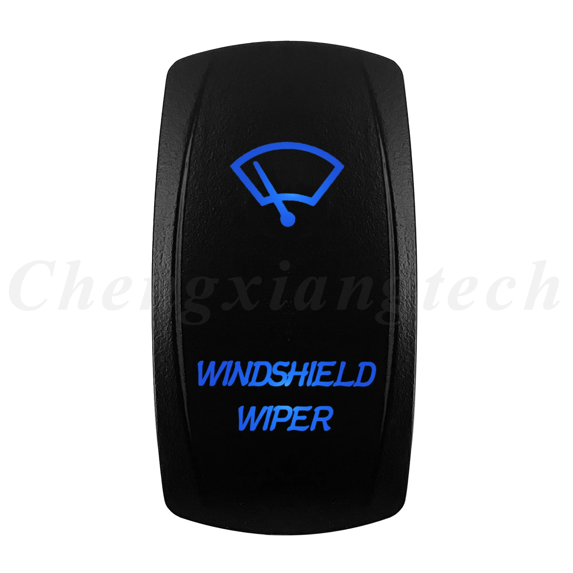 12V 20A Blue LED Waterproof Laser Rocker Switch - IP68 Rated