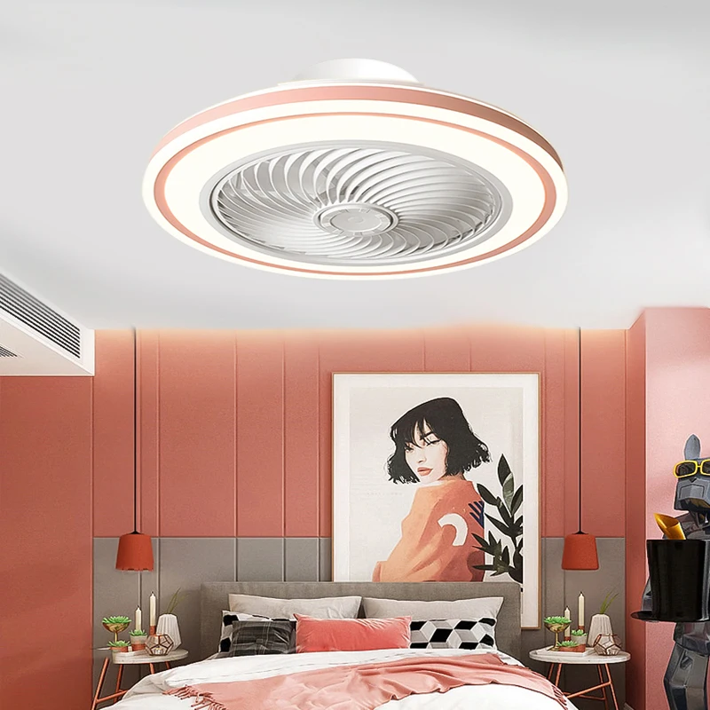 Ceiling light, fan light, minimalist modern bedroom light with fan, LED living room dining room adjustable lightin
