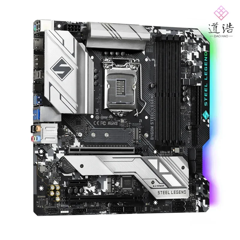 For Asrock B460M STEEL LEGEND Motherboard 128GB HDMI M.2 LGA 1200 DDR4 Micro ATX B460 Mainboard 2 S3451bec9ebd74444baf6e6f225046713n