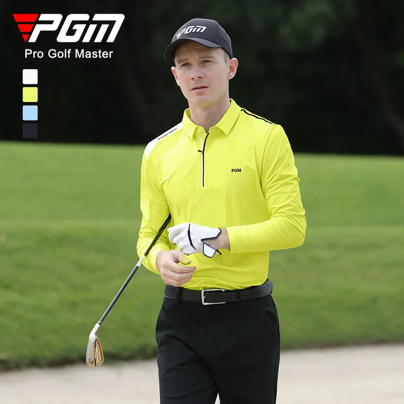 

PGM New Golf Apparel Men's Long Sleeve T-Shirt Moisture-wicking Windproof Warm Sports Golf Menswear