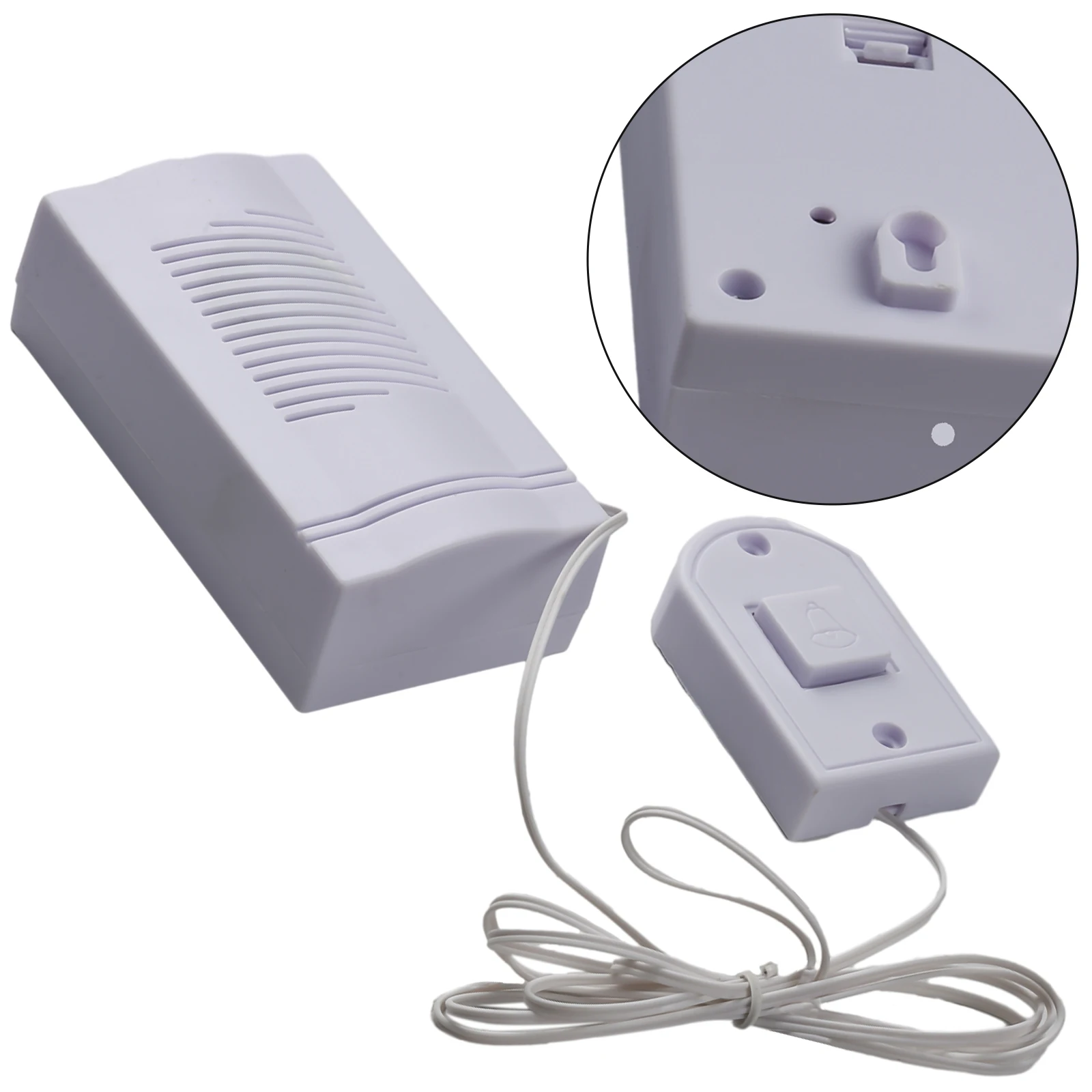 Safety Wired Doorbell Battery operated Guest Welcome Energy saving Simple Home Office Security White Practical