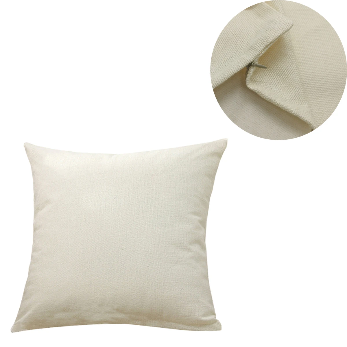 Cozy Linen Solid Sofa Cushion Cover - Elegant Home Office Throw Pillow Case