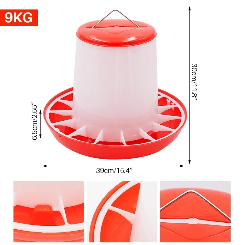 Poultry Waterer 1Pc 1.5kg/3L Automatic Drinker Bucket Chicken Feeder Barrel Quail Drinking Farm Chicken Coop Water Supply