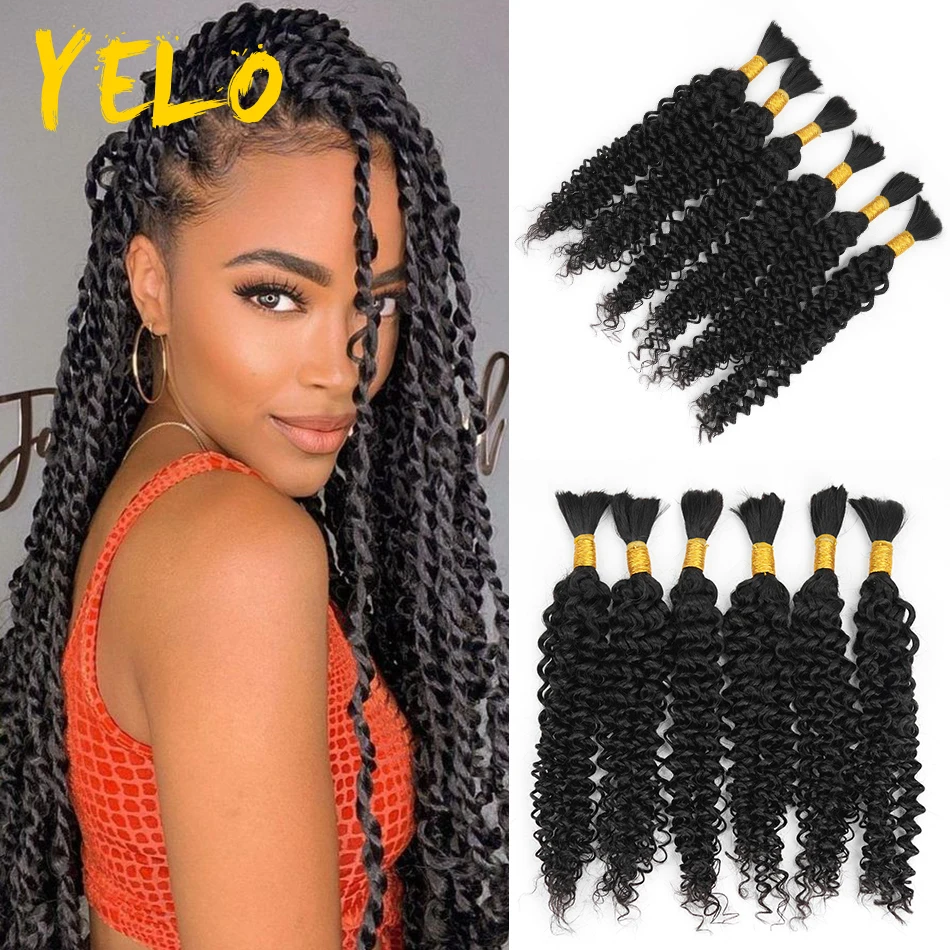 1B Human Hair Bulk For Braiding Kinky Curly 100% Unprocessed No Weft Human Hair Bulk Extensions Brazilian Remy 12-30 Length
