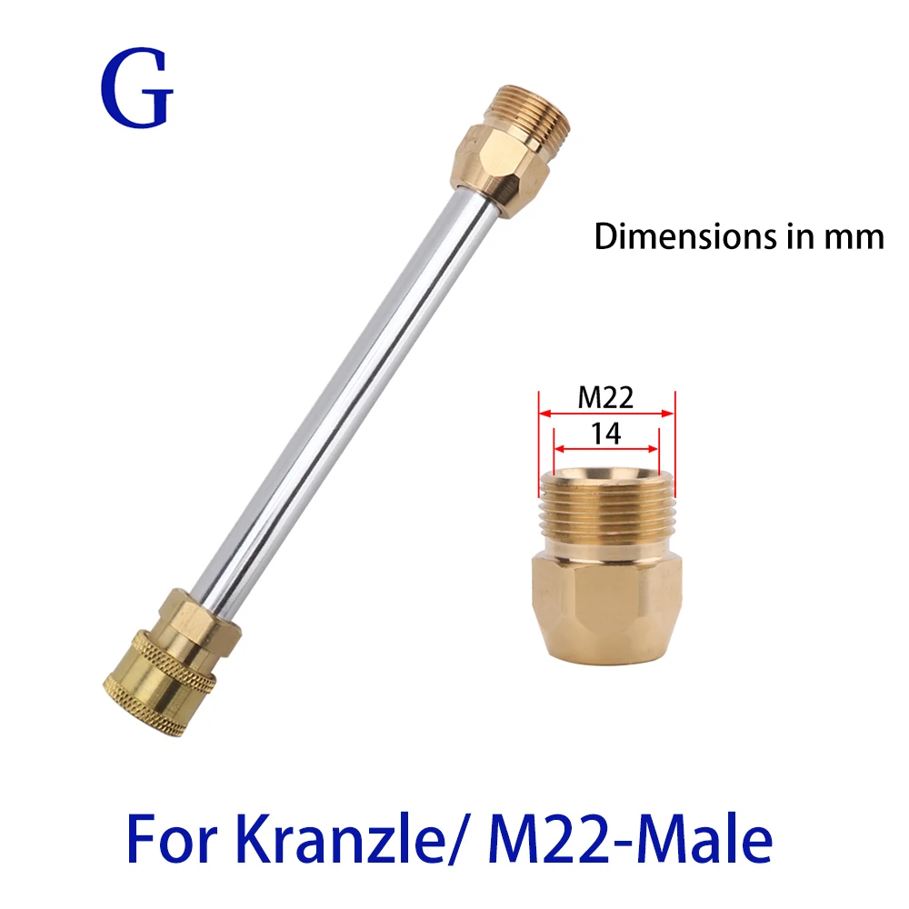 Hochdruckreiniger-Sprühlanze, Auto-Waschmaschine, Verlängerungslanze, Düse mit 1/4 Zoll Schnellanschluss für Hochdruckreiniger-Pistole – Detail 14