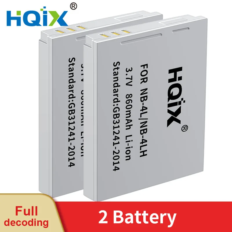 2 Batterie Vhbw NB-4L Compatibili Canon Ixus | Li-Ion 600mAh 3,6V Per 220HS, 115HS E Altre