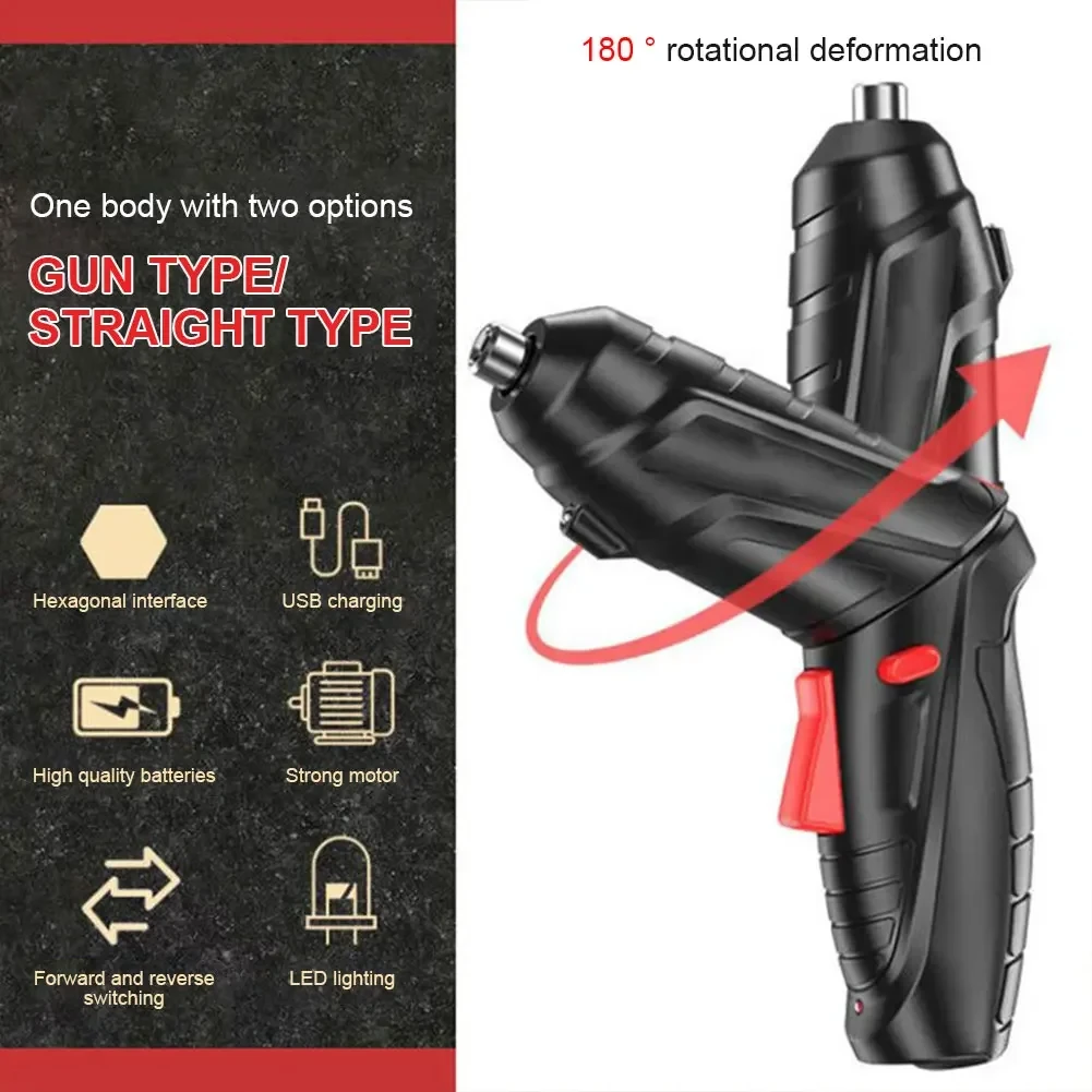 1800mAh 4.2V Electric Drill Cordless Power Tools Set Household Maintenance Repair Lithium Battery Mini Household Screwdriver New 5