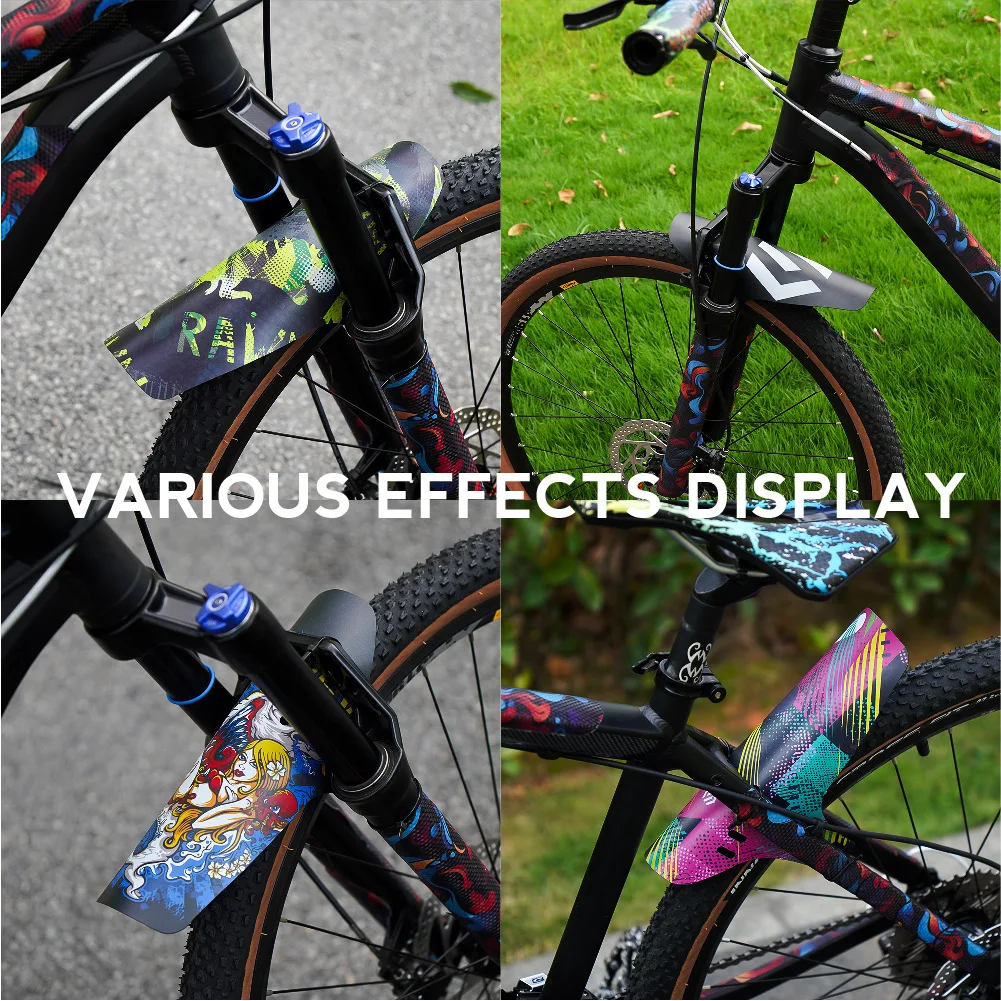 SprintsparkZK colorful BikeFenders Carbon Fiber Front/Rear Mountain Bike Road Tire wing Fenders Bicycle Tire wheel Block bicycle fender