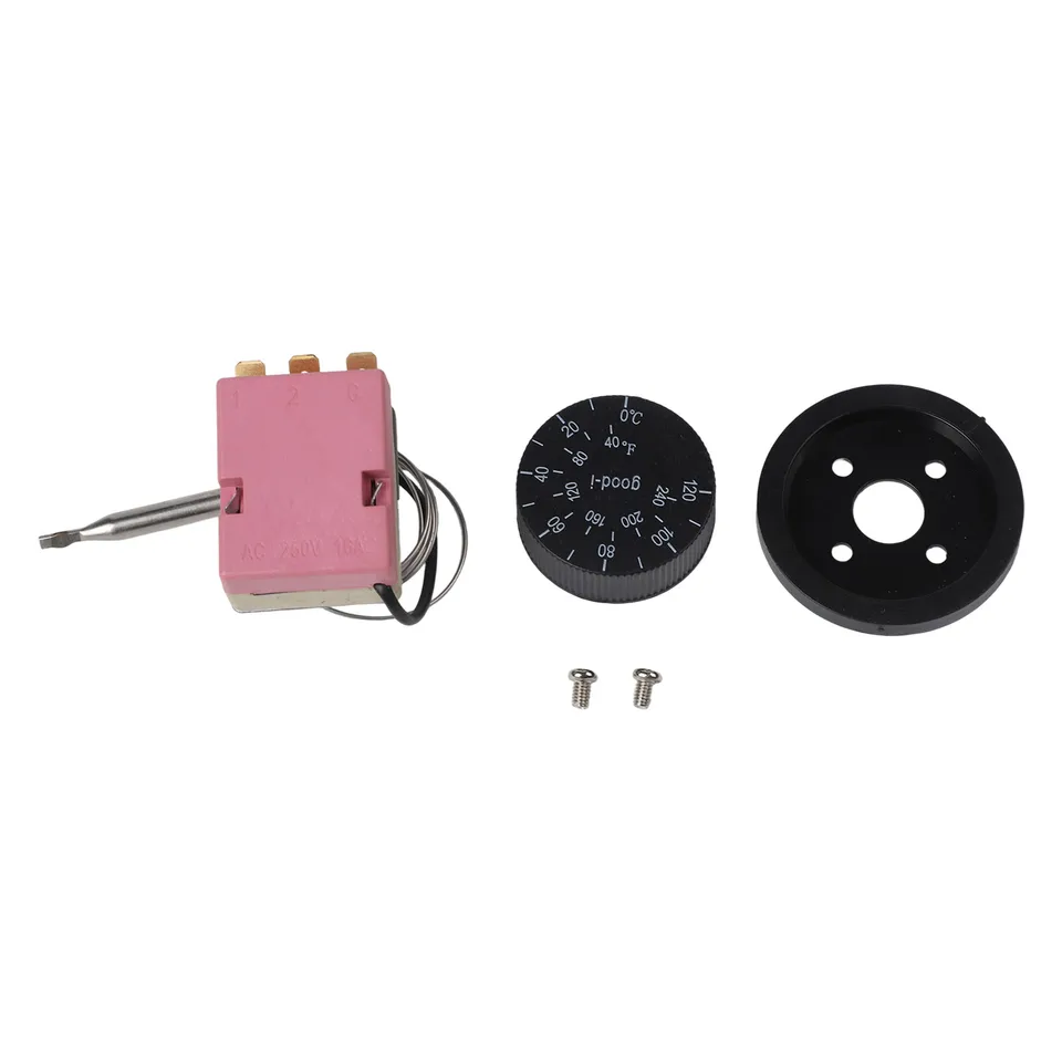 30in 16A Electric Radiator Fan Thermostat Switch Kit - Adjustable Temp Control (32-248°F)