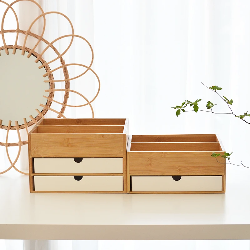 【Zhubai Home】Japanese Desktop Cosmetics Lipstick Jewelry Storage Box Drawer Dressing Table Skin Care Finishing 3