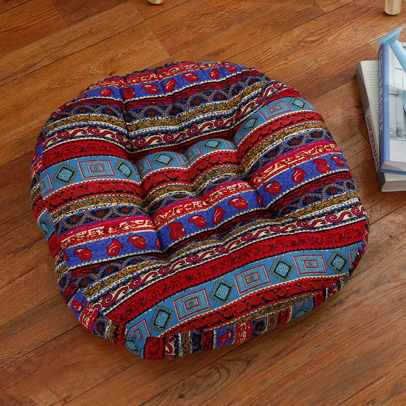 Grand coussin rond de sol en lin, coussin de canapé, Futon, méditation  épaisse, Style japonais, pour balcon, fenêtre, Tatami - AliExpress