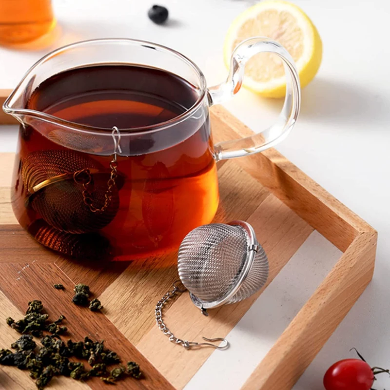 Description Picture 5 of itemnew Stainless Steel Tea Infuser Sphere Locking Spice Tea Ball Strainer Mesh Infuser Tea Filter Strainers Kitchen Accessories
