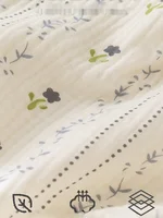 Summer Thin Cotton Nightgown Women's Dry Gauze Strap Spwear Midi Floral Print Cute Sle Home Clothes Outerwear - Image 3