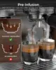 Espresso Machine 15 Bar, Semi-Automatic Espresso Maker with Bean Grinder and Milk Frother Steam Wand 3