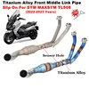 Motorcycle Exhaust System Escape Titanium Alloy Front Link Pipe Connect Original Muffle For SYM MAXSYM TL508 TL 508 2022 2023