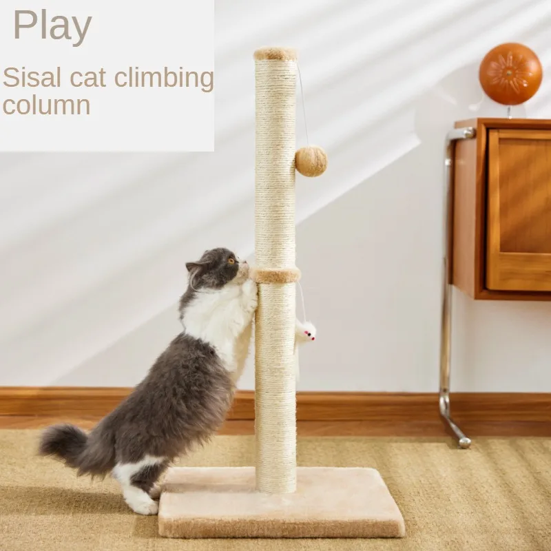 

Cat Climbing Frame, Sisal Scratch Board, Vertical Cat Climbing Column, Integrated Cat Litter Toy