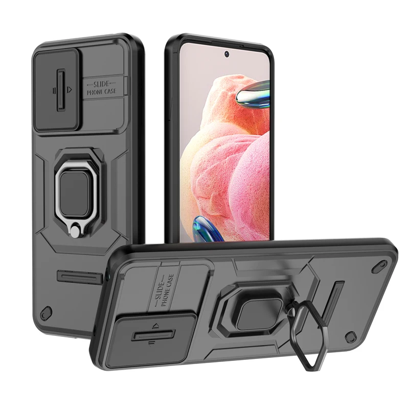 Per Xiaomi Redmi Note 12 Custodia 4G Xiaomi Redmi Note 12 4G 5G Cover Armor Finger Ring Custodia Per Telefono Con Cavalletto Per Redmi Note 12 Pro