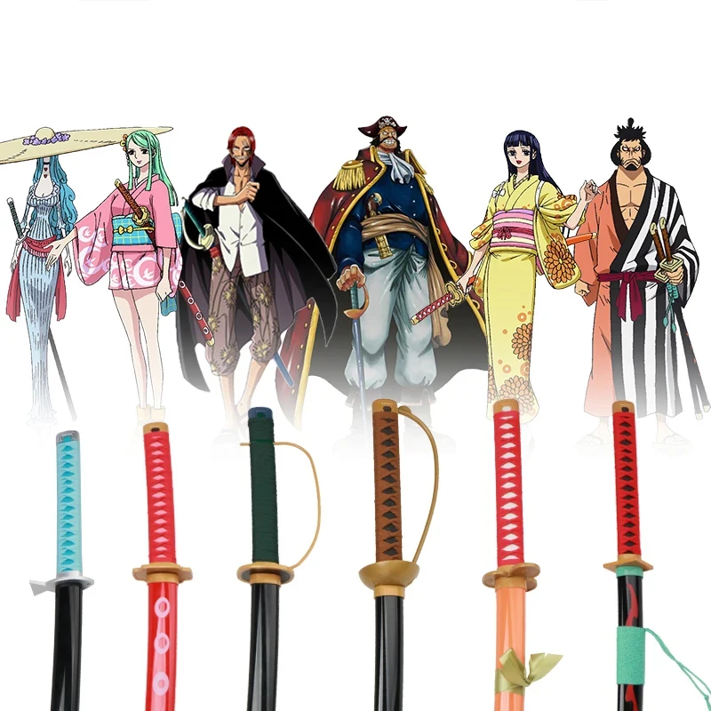 New  Swords Roronoa Zoro Katana Gol·D·Roger  Shanks Kin'emon Weapon Cosplay With Scabbard Anime Prop Teen Toy Gift 6
