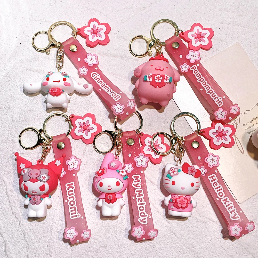 Cherry Blossoms Sakura My Melody Keychain Cute Girl Kawaii Sanrio