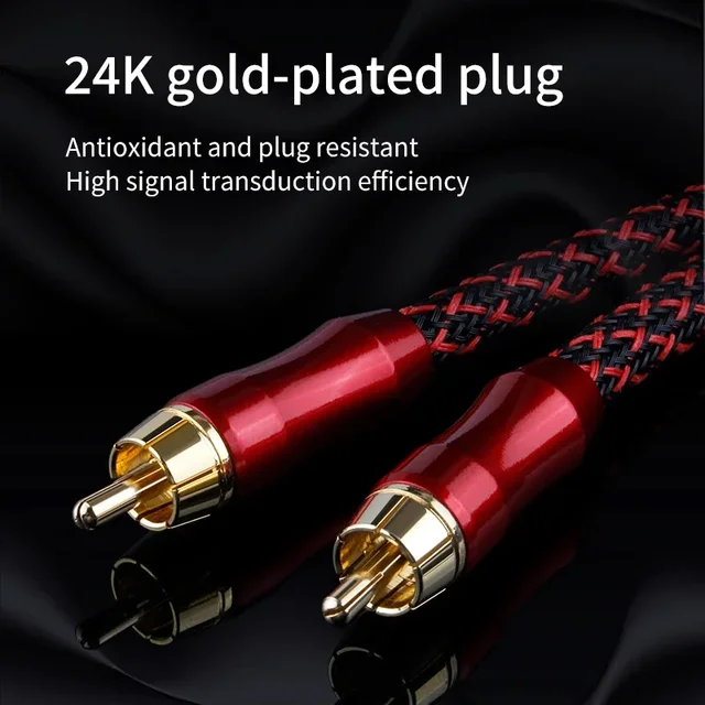 YYAUDIO 4N OFC 75ohm Hifi Digital Coaxial Audio Video Rca Cable Hi-end RCA to RCA Male Subwoofer Audio Cable 1m 2m 3m 5m 8m 10m 2