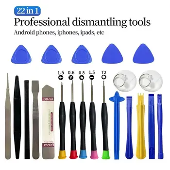 Set di strumenti di riparazione per telefono universale 22 in 1 Set di strumenti di riparazione per kit di manutenzione per cacciavite per laptop iPad per telefono cellulare Set di apertura