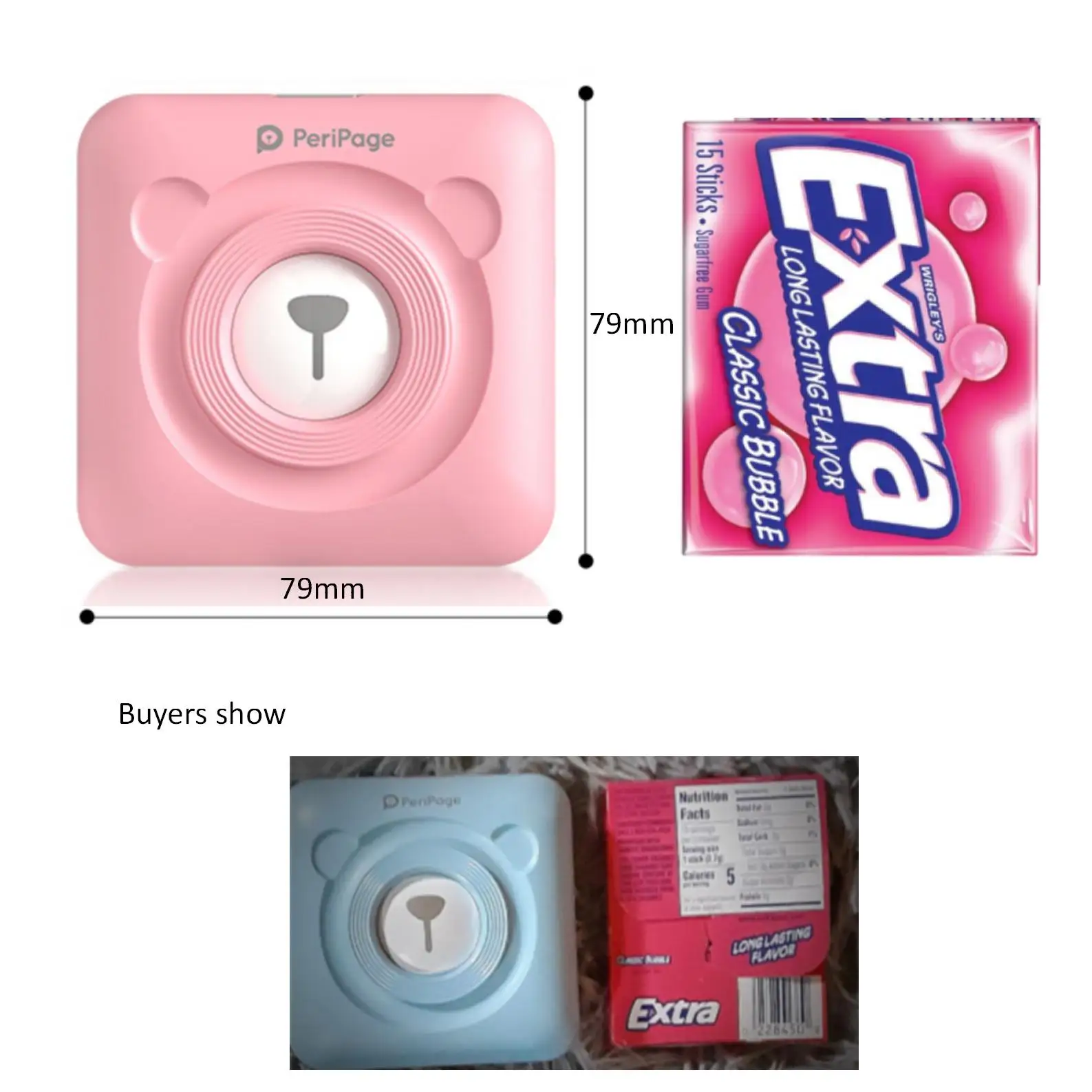 PeriPage 304 DPI Mini Photo Bluetooth Pocket Printer Wireless Portabl Sticker Thermal Printer For Mobile phone Android and iOS