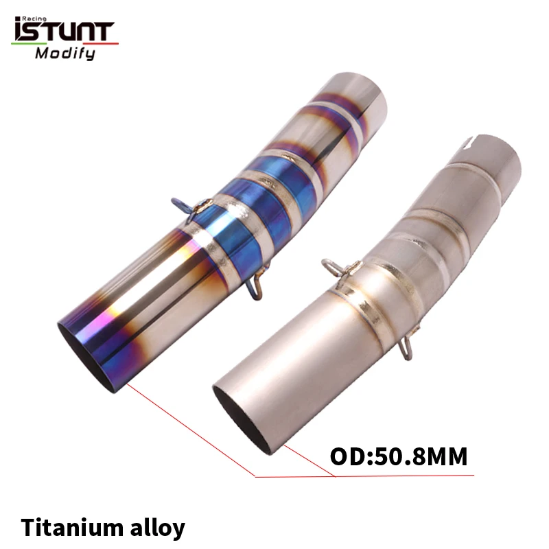 For TRIUMPH DAYTONA 675 R 2013 -2017 Motorcycle Exhaust Modified Titanium alloy Exhaust Middle Link Pipe Connect 50.8MM Muffler - Image 3