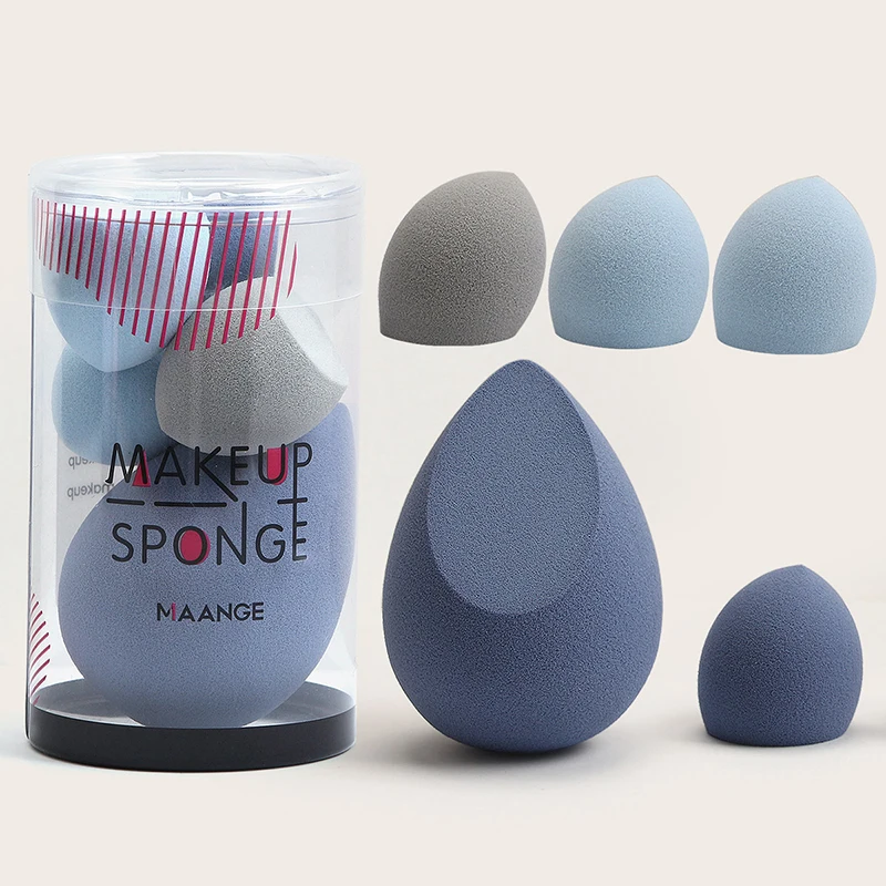 

5-Pack Makeup Sponge Set Facial Beauty Puff Mini Beauty Egg Wet and Dry For Foundation Concealer Makeup Blender Tools 2022 New M