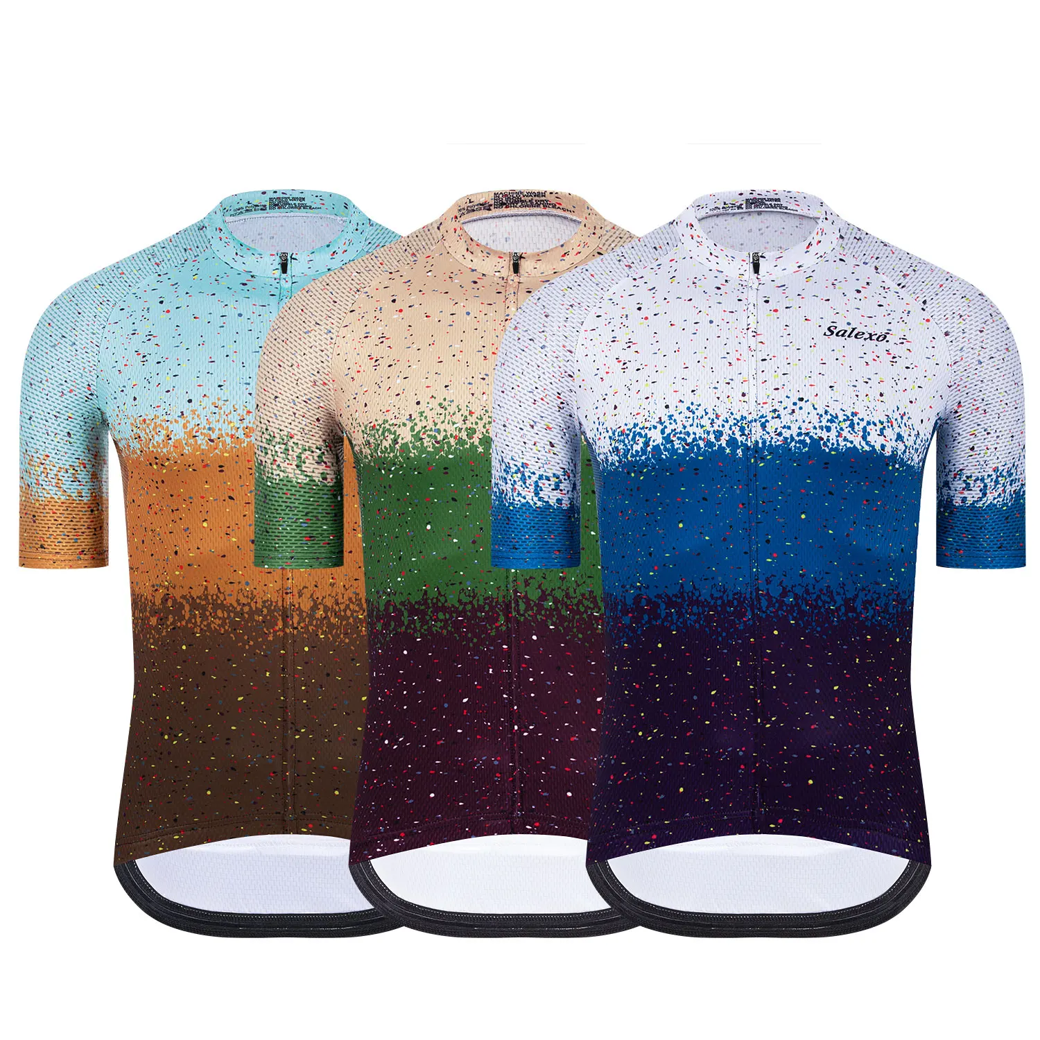 Star Dot Printing Cycling Jersey Men Short Sleeve Summer Bike Clothing MTB Bicycle Jersey Tops Outdoors Road Cycling Shirt
